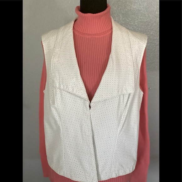 Gap Stretch Poor Boy Knit Salmon Turtleneck, L - Picture 2 of 4